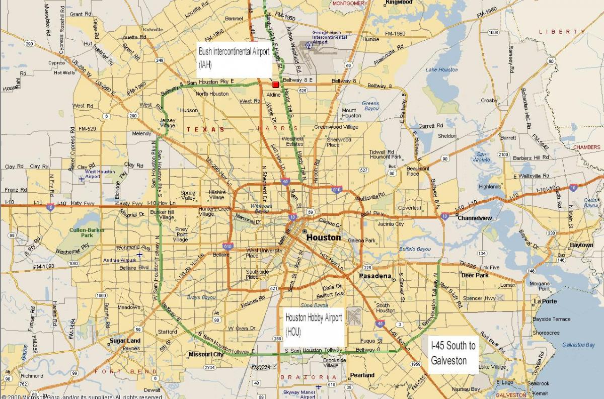 карта метро Хьюстон