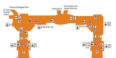 Хьюстон аэропорт терминал электронной карте