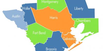 Карта округа Хьюстон