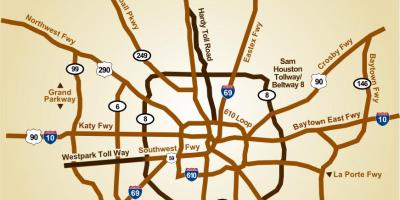 Карта Хьюстон шоссе