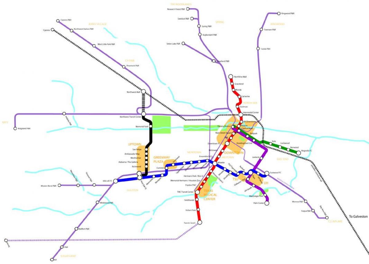 метро Железнодорожный Хьюстон карте