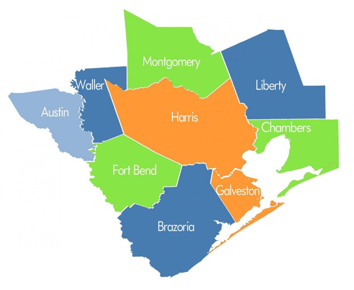 карта округа Хьюстон