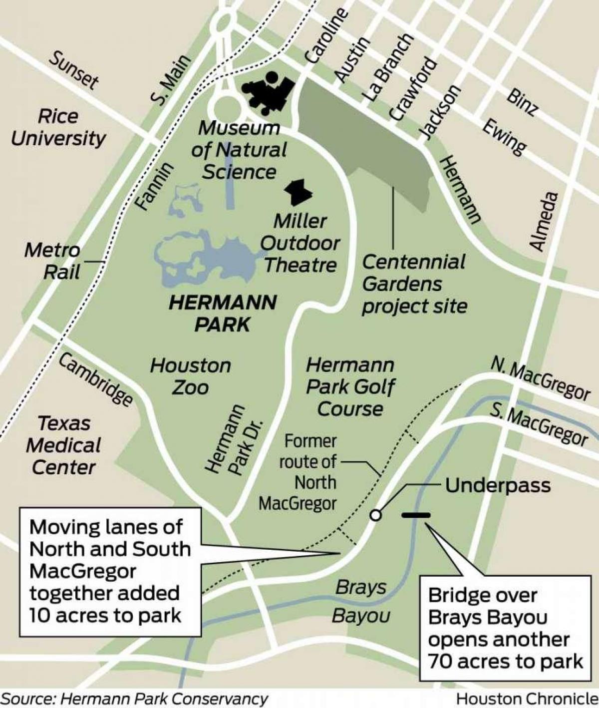 карта Херманн парк